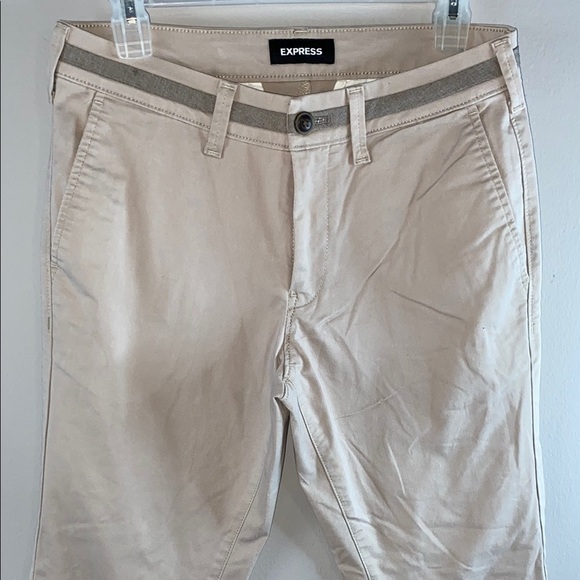 Express Tan Chinos Classic Straight-Leg - Picture 3 of 11